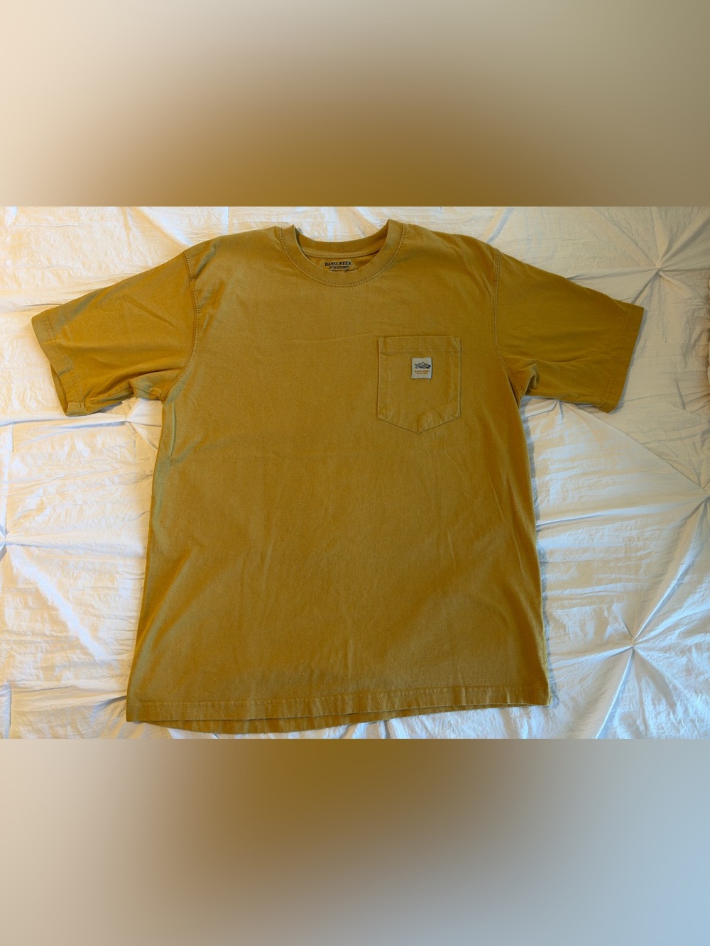 Bass Creek Outfitters Men's Pocket Logo Crew Neck Short Sleeve T-Shirt Tan XL